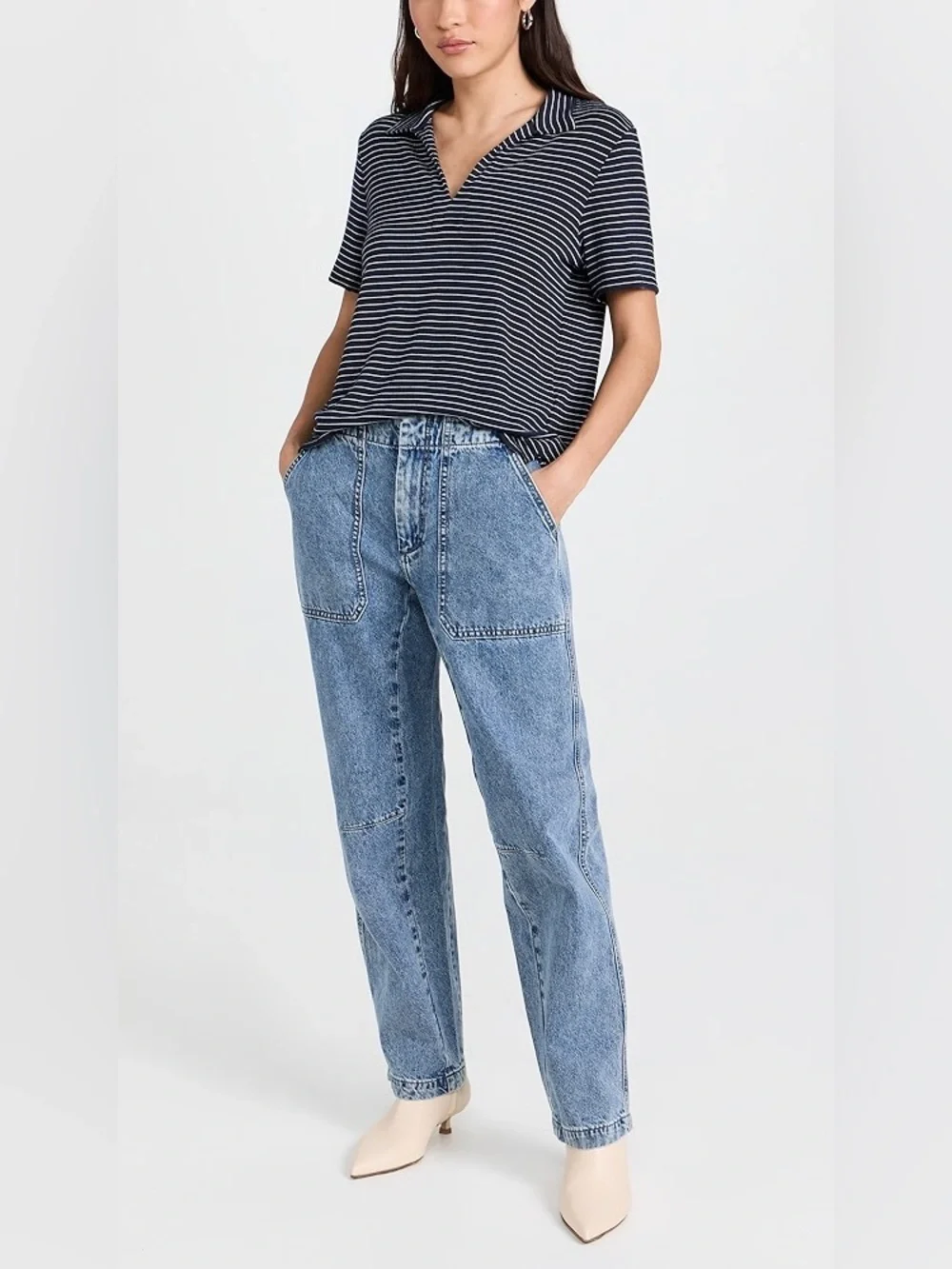 rag & bone Leyton Straight Leg Jeans relaxed fit denim - Picture 6 of 11